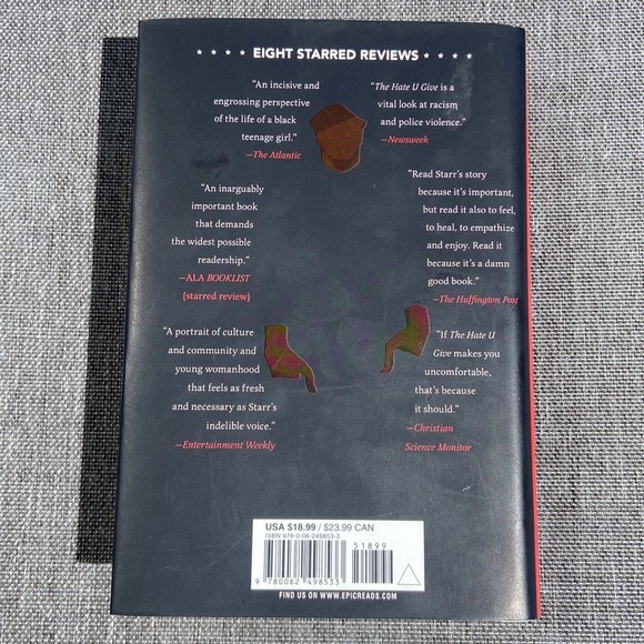THE HATE YOU GIVE Angie Thomas #1 New York Times Bestseller Hardcover - Picture 3 of 7